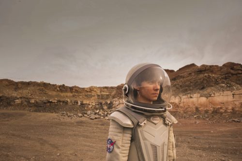 Gardner (Asa Butterfield) on the surface of Mars