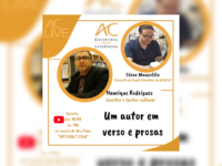 AC LIVE : AC Encontros Literários recebe nessa próxima quinta-feira em live o escritor HENRIQUE RODRIGUES