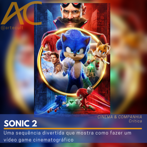 SONIC 2: O Filme  Pôster oficial recria capa do jogo clássico do