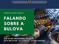 Tabaco em Cia resgata o glamour do estilo do art deco em Copacabana, com eventos personalizados, como “Falando Sobre a Bulova”, no próximo dia 15 (quinta)