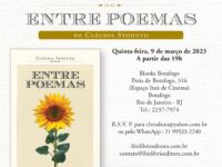 Cláudia Stoduto lança seu primeiro livro, “Entre Poemas”, pela Ibis Libris Editora, no próximo dia 9 (quinta), na Blooks Botafogo