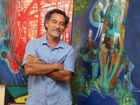 Ator Chico Diaz apresenta suas pinturas em exposição na Lapa (RJ)