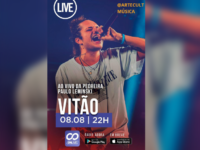 “OnLive”: Vitão faz live com transmissão por esse novo aplicativo de streaming