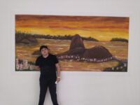 Augusto Mangussi: Menino autista expo pintura na inauguração do ParkShopping