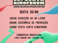 CERIMÔNIA DE PREMIAÇÃO DO 33º CURTA KINOFORUM NESTA SEXTA-FEIRA, 26/08,