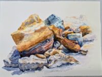 Fátima Vollú apresenta a exposição de aquarelas “Pachamama: Entre Cores e Texturas”, no Ateliê Pluralistas, na Fábrica Bhering