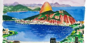 Jérôme Poignard apresenta a nova exposição ‘Cidade Líquidas – Rio, Paris, Café’, no Bar dos Descasados do Hotel Santa Teresa MGallery